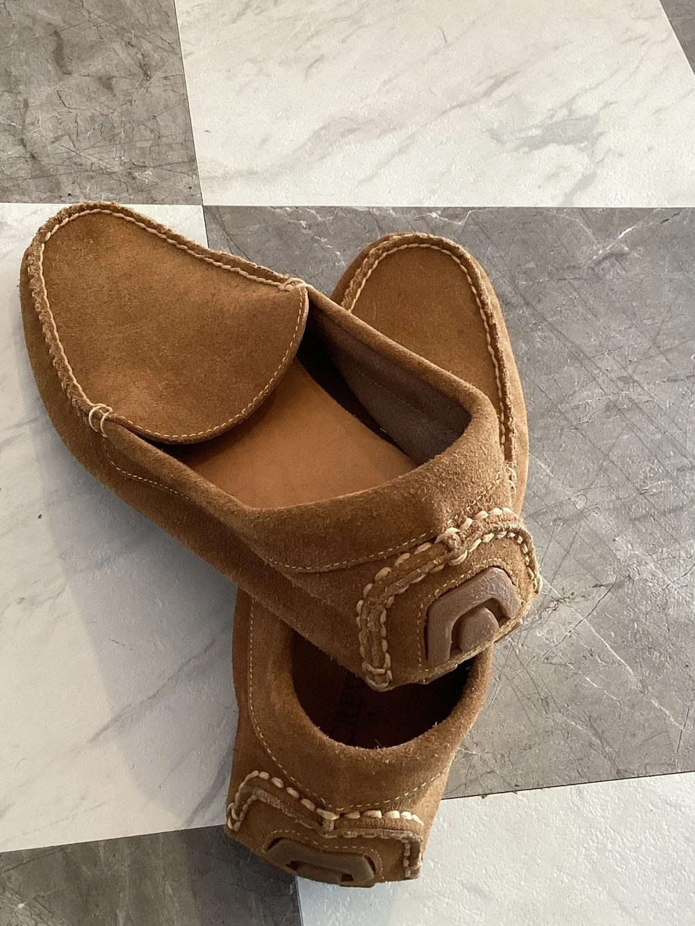 J. Crew Men's Suede Slip-On Loafers in Chestnut Brown